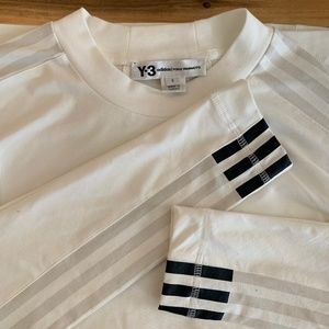 Y-3 Adidas White Long Sleeve Shirt (Women's Small)